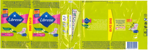 Libersse Ultra Thin 10 Normal Aloe Vera & Camomile DUO 2X10 - Afbeelding 3