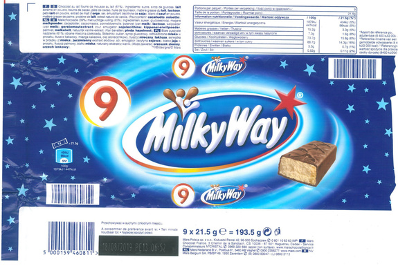 Display: Snickers (5x50g)=250g x11pcs & Twix 5x(2x25g) =250g x6pcs & Mars (5x45g) = 225gx6pcs & Milky Way (9x21,5g)=193,5gx11pcs - Afbeelding 12