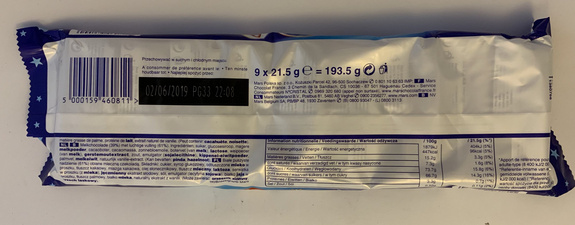 Display: Snickers (5x50g)=250g x11pcs & Twix 5x(2x25g) =250g x6pcs & Mars (5x45g) = 225gx6pcs & Milky Way (9x21,5g)=193,5gx11pcs - Afbeelding 16