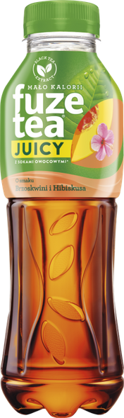 FUZETEA Black Ice Tea Peach Hibiscus PET 500 ml
